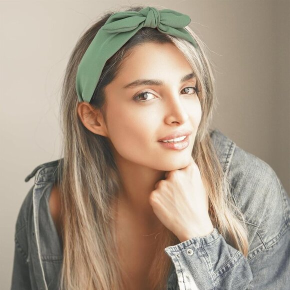 Wide Knotted Bow Headband for Women Girls Hair Accessories Bunny Ears main image 8